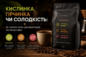 Кислинка, гірчинка чи солодкість: як читати опис дескрипторів на пачці кави фото