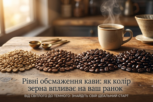 Рівні обсмаження кави: як колір зерна впливає на ваш ранок фото